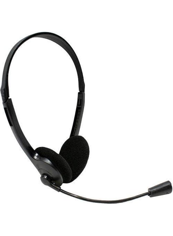 Internet chat headset - black - with microphone - HI-316